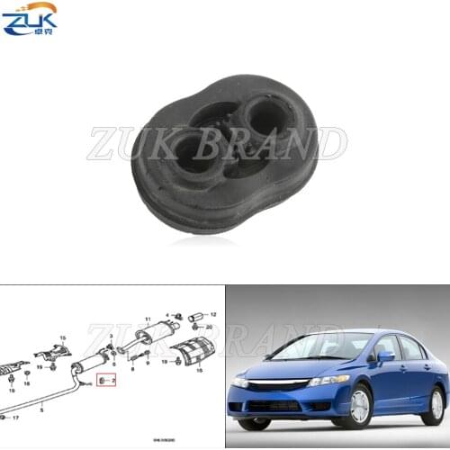 ZUK Exhaust Rubber Mounting Pipe Gasket For HONDA CIVIC FA1 FD1 FD2 2006-2011 CR-V RE1/2/4 CIIMO C14 2012 OME:18215-SNA-A01