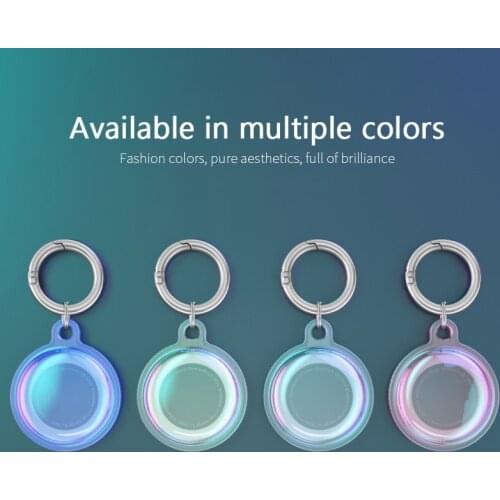 Silicone Protective Sleeve For Apple Airtags Locator Metal Ring Buckle Soft Anti-sweat Scratch-resistant Protective Cover