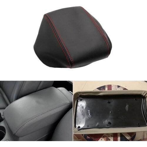 Car styling Microfiber Leather Interior Center Console Lid Armrest Cover Trim For Audi Q3 2013 2014 2015 2016 2017 2018