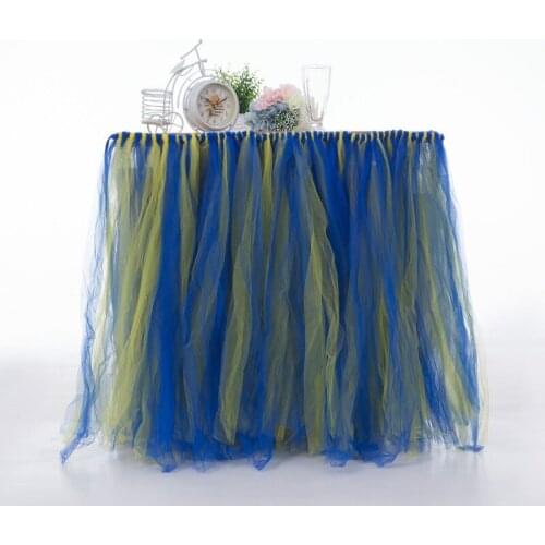 Newborn Baby Shower Celebration Party Table Tulle Skirt Birthday Event Desk Decoration Tables Lace