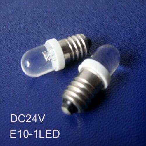 High quality,24v E10,E10 light,E10 bulb,E10 24V led,E10 lamp,E10 Warning light,E10 Signal light,E10 24VDC,free shipping 10pc/lot