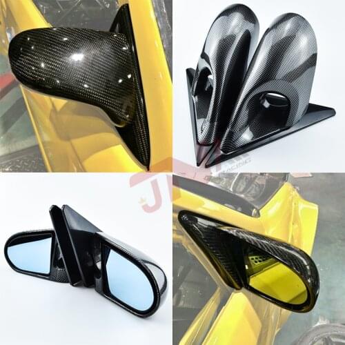 JDM Carbon Look Rearview Mirror For Civic EG 4Dr 1992-1995 Adjustable Car Door Side View Miror