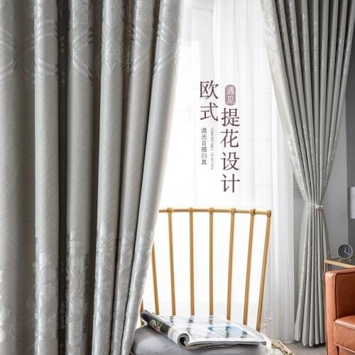 Dreamwood European Style Jacquard New Fabric Design High Quality Insulation Blackout Ready Made Window Curtain For Living Room