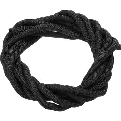 1pc Black Wrap Braided Cable Sleeve Mayitr Heat Insulation General Wire Pipe Hose Protection Nylon Sleeve 5mm*300cm