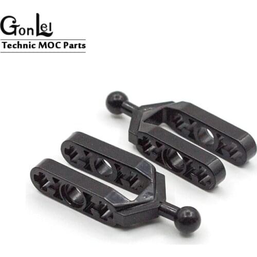 10Pcs/lot Suspension and Engine Series High-Tech Steering Knuckle Arm with Ball Joint 6572 MOC Building Blocks Bricks DIY Toys