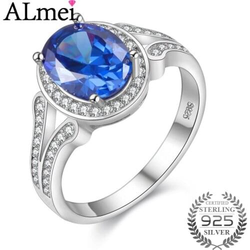 Кольца с сапфирами Almei China At AliExpress
