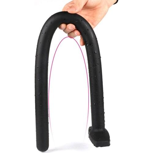 Super Long Anal Whip Soft With Suction Cup G Spot Anal Dildo Men Women Masturbator Butt Plug Sex Toys Massager Anus Dilator