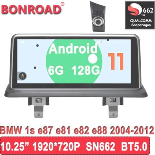 Bonroad Android 11 SN662 Car Radio Multimedia for BMW E81/E82/E87/E88 2004-2012 Autoradio GPS Navigation Player Carplay DVD