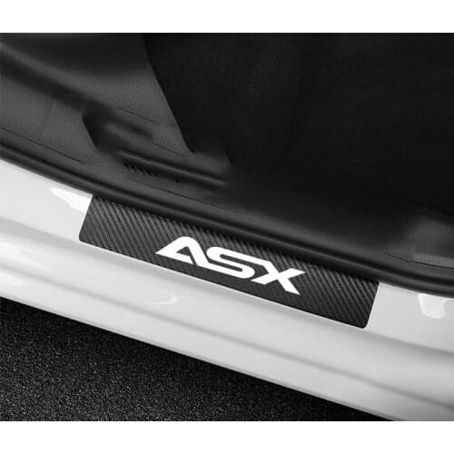 Car Decoration Stickers For Mitsubishi ASX Accessories Auto Door Sill Protector Carbon Fiber Car Threshold Sticker Styling Decal