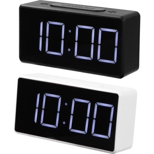 LED Digital Alarm Clock USB Timer Calendar Snooze Table Clock Electronic Clock Marbling Thermometer