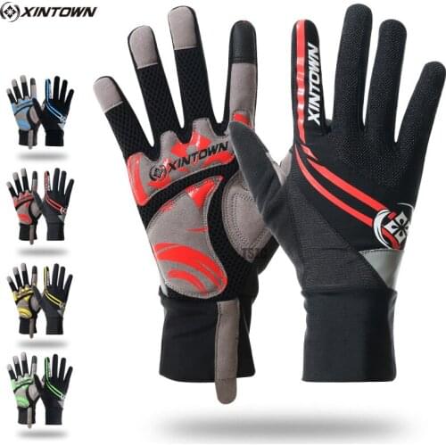 Men Women Cycling Long Gloves Full Finger Bicycle Warm Luvas Bike Guanti Uomo Touchscreen Guantes Ciclismo Gants Eldiven