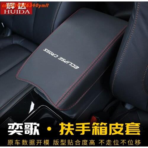 For Mitsubishi Eclipse Cross 2018 2019 Car Central armrest box 3D design Artificial Leather cover accessories ,Car-Styling