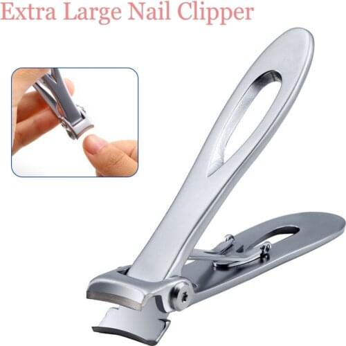 Stainless Steel Nail Cutter Trimmer Clippers Multi-function Big Mouth Anti-Splash Single Large Manicure Pedicure Care Scissors