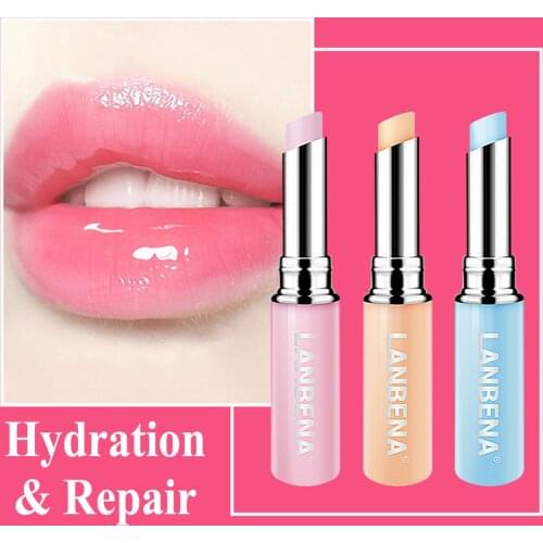 LANBENA Hyaluronic Acid Rose Temperature Color Changing Lipstick Long Lasting Nourishing Hydrating Moisturizing Balm Lip Care