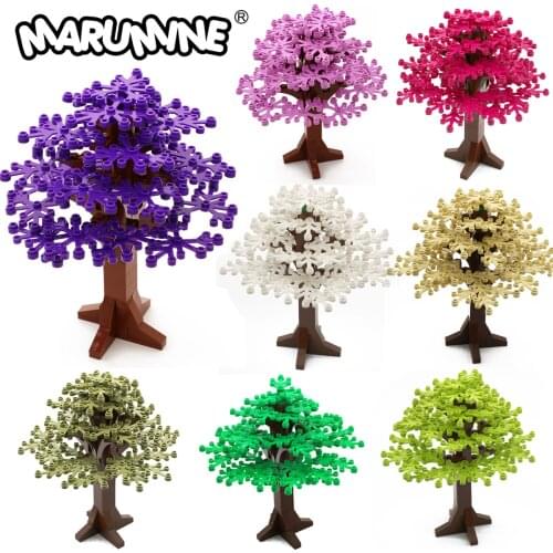 MOC 58pcs City Creator Tree Twigs Plants Model Building Blocks DIY Assembly Bricks Educational Toys for children Christmas gifts