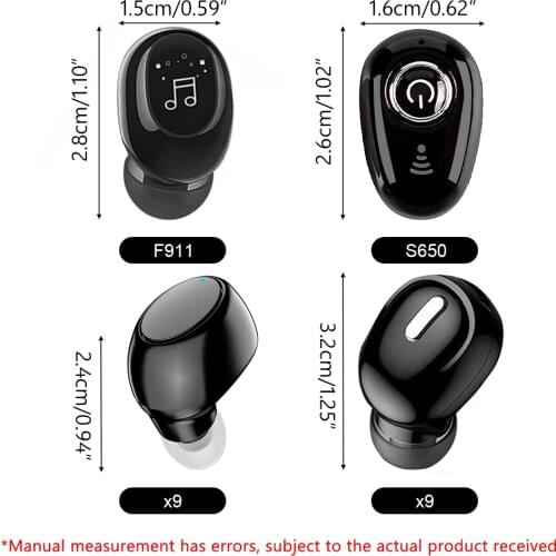 Mini Wireless Bluetooth-compatible 5.0 Headset Single Wireless Earphones With Mic Mini Earbuds Sports Headphones For Smart Phone