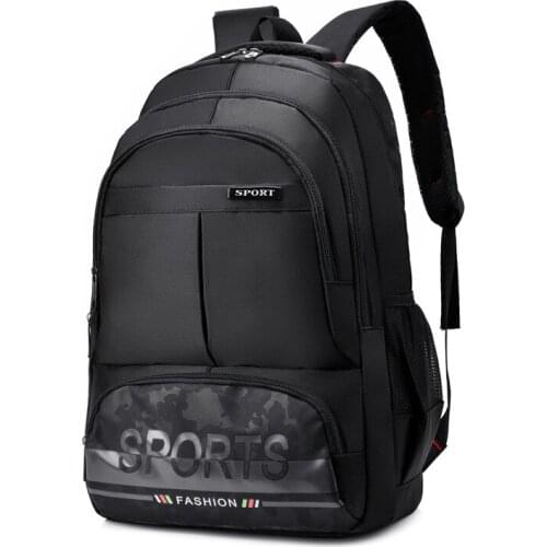 Men Backpack School Bag for Boys Teen Large Capacity Oxford Waterproof Back Pack Black Rucksack 2021 New