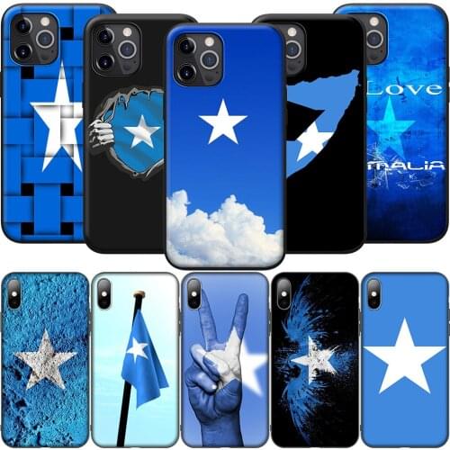 GX224 Somalia Banner Flag Silicone Soft Case for iPhone 12 Mini 11 Pro XS Max XR X 8 7 6 6S Plus 5 5S SE 2020