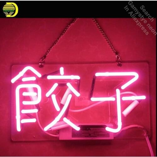 Restaurant Shop Neon Sign I0KV Dumplings In Chinese jiao zi neon Light Sign Girls Neon Light Anime Room Decor Neon sign for sale