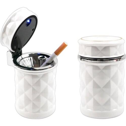 Ashtray Portable LED Light Car Ashtray Universal Cigarette Cylinder Holder Interior Supply Smoking accessories