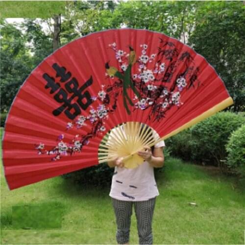Hanging fan large hanging fan decorative fan folding fan craft fan COS props fan wedding decoration fan free po large hand fan