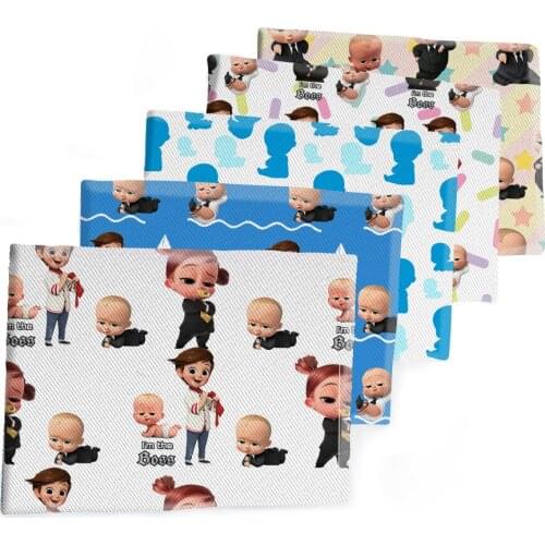 Polyester Cotton Printing Boss Baby Twill Fabric For Sewing Quilting Fat Child DIY Patchwork Fabric 50*145cm