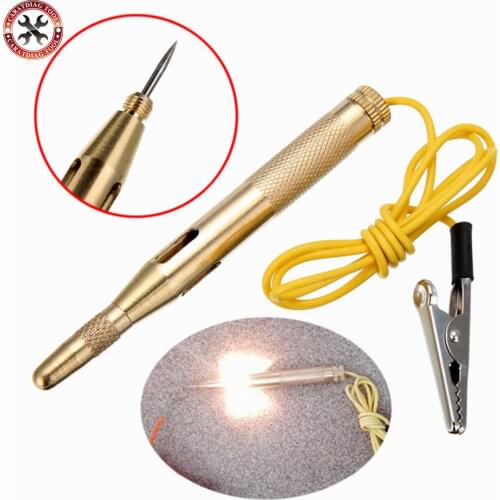 Professional DC 6V-24V Car Circuit Tester Probe Light System Test Probe Lamp Auto Light Lamp Voltage Test Pen Detector Copper