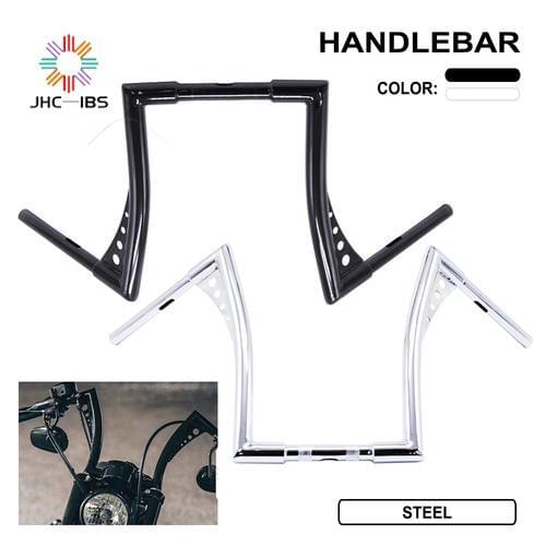 Motorcycle Motorbike 1 1/4" 10" 12" 14" 16" Handlebar Bar For Harley XL883 XL1200 Heritage Softail Sportster Rise Black sliver