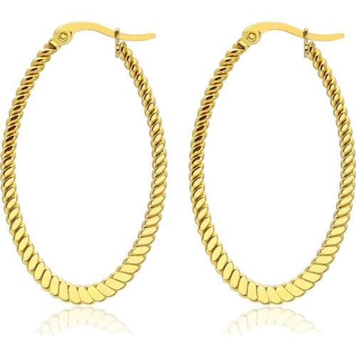 AsJerlya Fashion Jewelry Hoop Earring Sliver Gold Color Irregular Geometric Circles Earring For Women Girl Party Birthday Gift