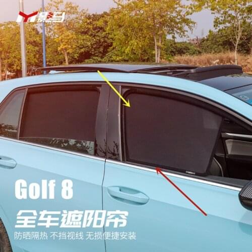 FOR Volkswagen Golf8 MK8 Special 2021 Side Rear Window Sunshade Window Sunscreen Insulation Curtain Interior Modification Net