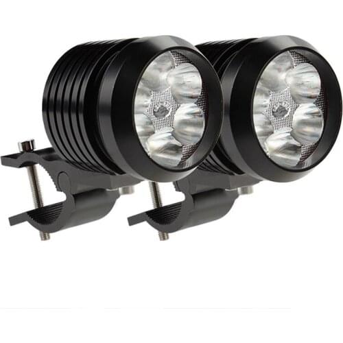 Super Bright Motorcycle Headlamp 6 LED 40W High Low Beam Motorcycle Headlight LED Spotlight Motorbike Work Fog Light Strobe