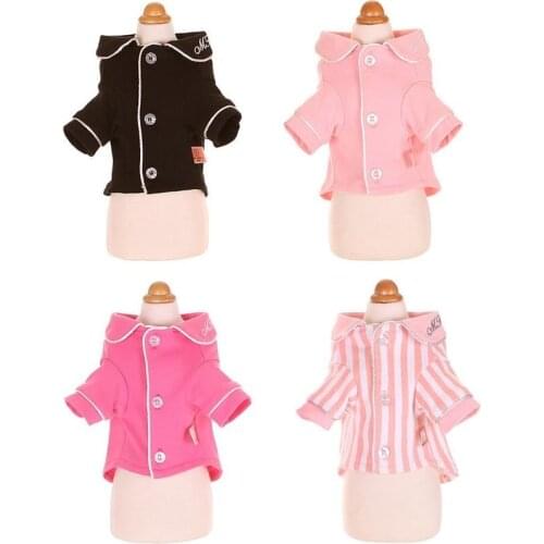 All Season Cotton Dog Cat Pajamas Teddy Bulldog Dog clothes homewear Clothing for small Pet Puppy 4 Color