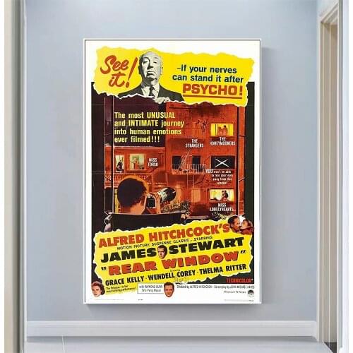 CP1166 Rear Window (2) Classic Hot Movie Print Silk Fabric Poster Indoor Wall Art Decor Gift
