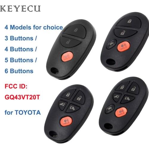 Keyecu Replacement Remote Car Key Fob FCC ID: GQ43VT20T for TOYOTA Sienna 2004 2005 2006 2007 2008 2009 2010 2011 2012 2013