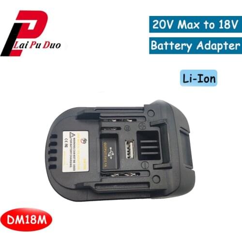 18V/20V Charger Batteries Adapter DM18M Converted to Li-Ion Charger Tool Convertor for Dewalt/for MILWAUKEE/for MAKITA Batteries