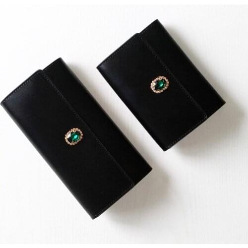 Women Wallets Purses Wallet Diamond Famous Brand Credit Card Holder Coin Purse Cellphone Pocket Genuine leather Money Bag c390