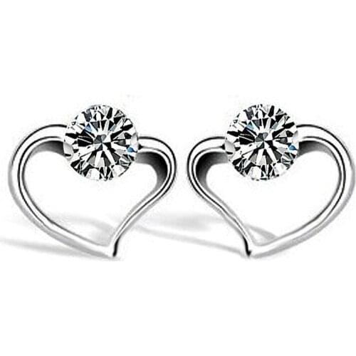 Silver Plated Crystal Earrings Womens Wild Fashion Jewelry Retro Cute Super Flash 2020 New Jewelery New Product Launch