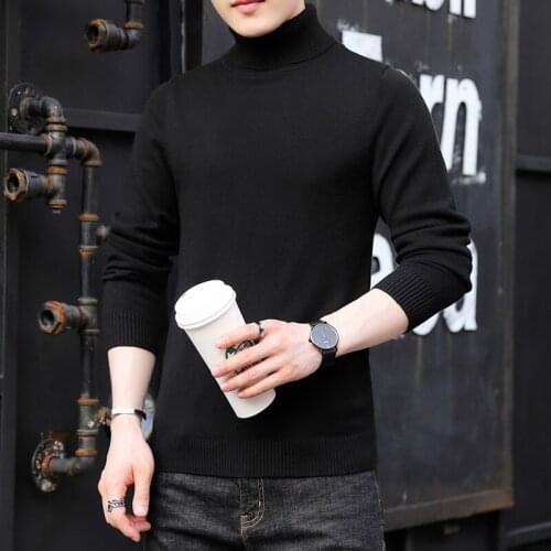 Winter turtleneck young male warm pullover knitting wool leisure knit han edition tide XN