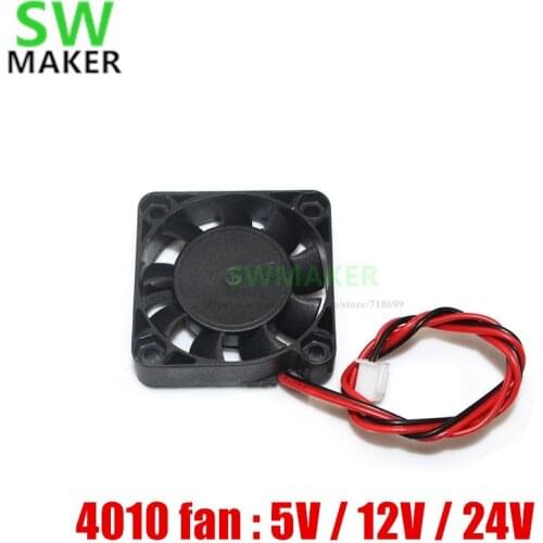 1pcs 4010 Makebot for other 3D printer extruder fan ,small heat dissipation 40x10mm 5V / 12V / 24V 3D printer parts