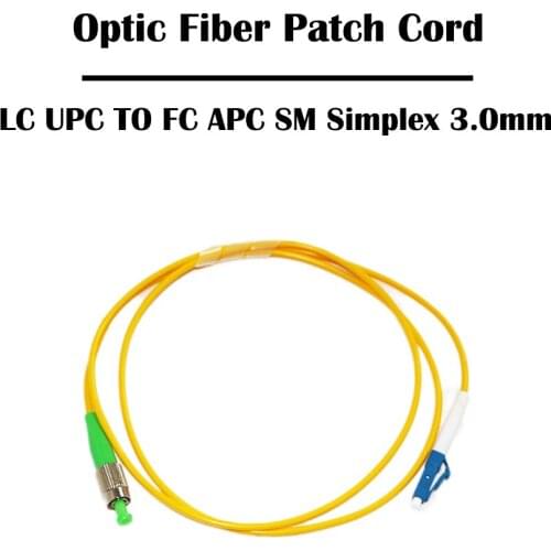 10-15-20 Meter LC UPC TO FC APC Fiber Patch Cord Single Mode 9/125 SM Simplex 3.0mm FTTH Jumper Cable