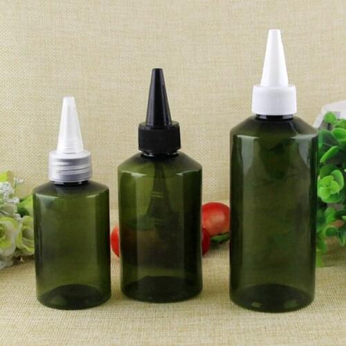 100ml/150ml/200ml Pure Dew Dark Green Oblique Shoulder Set BottleTip Cover Bottle 10PCS/LOT