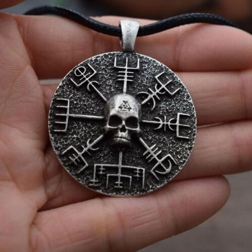 12pcs Retro Skull Skeleton Necklace Charms Amulet Fashion Mens Jewelry