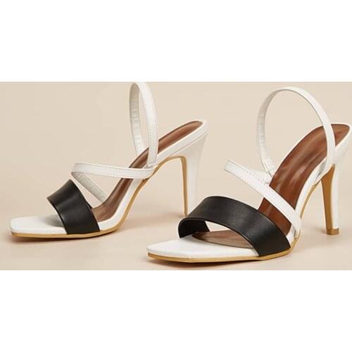 2021 Square Fashion Sandals Womens High Heels Plus Size Sandals