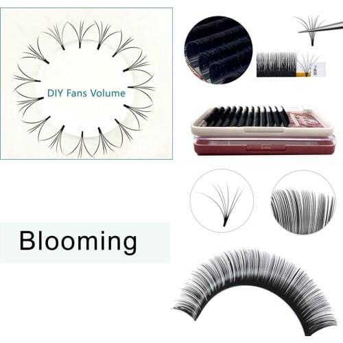 2021 Newest Self Fanning Eyelash Extendions Cashmere individual lashes Matte black Material Super Soft Lashes 8mm-20mm cilios