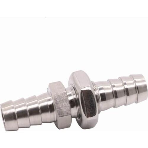 3 4 6 8 10 12 13 14 16 20mm Hose Barb 304 Stainless Steel Bulkhead Hosetail Pipe Fitting Coupler Connector Panel Install