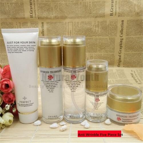 5pcs Set Anti Wrinkle Removing Moisturizing Amino Acid Lavender Silk Essence Cosmetics Skin Care Kit