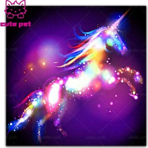 Needlework Patterns Diy Color unicorn 5d Diamond Painting Cross Stitch New 2020animal Diamond Embroidery Rhinestone mosaic gifts