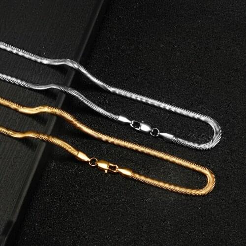 Hot Sale Snake Chain Stainless Steel Vintage Choker Necklace For Women Gold Silver Color Fashion Jewelry Gift