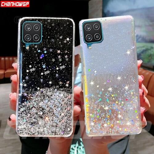 Case For Samsung Galaxy A12 A02 A02S A32 A42 A52 A72 Glitter Sequins Soft Phone Case For Samsung A32 A52 A72 4G 5G Silicon Cover