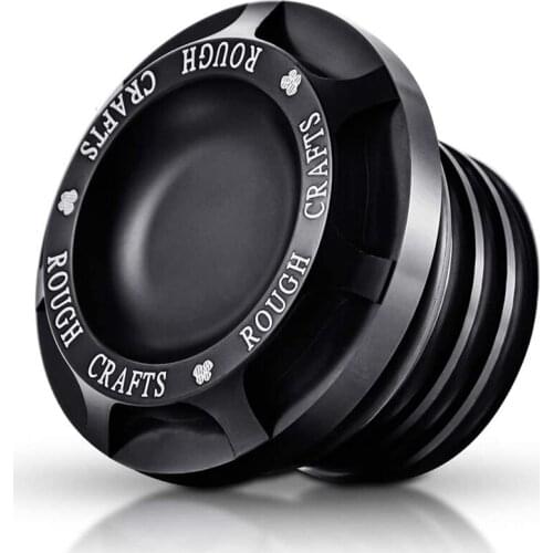 Black Motorcycle Aluminum Fuel Gas Oil Cap Rough Crafts Decorative Cap Cover for Sportster XL1200 883 1996-2014